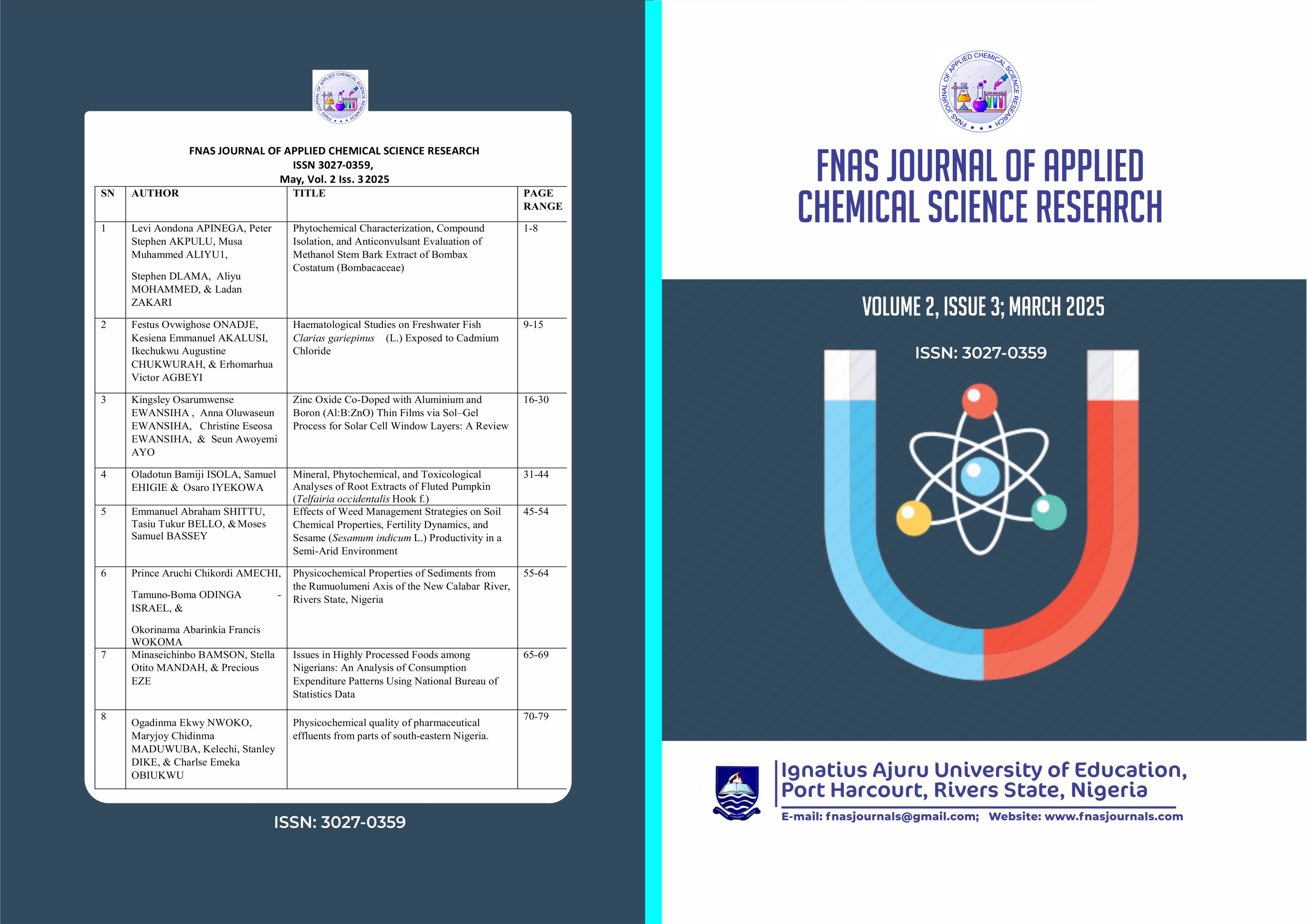					View Vol. 2 No. 3 (2025): 2025-FNAS-JACSR-2-3
				